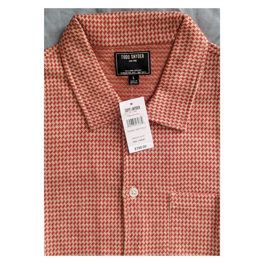NWT Todd Snyder Double Knit Button Down Polo